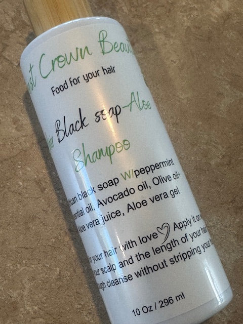 Black soap-aloe shampoo